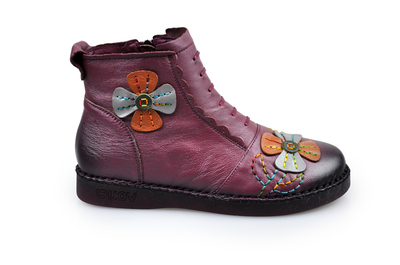 復(fù)古民族風(fēng)手工短靴 舒適百搭的中秋時(shí)尚之選